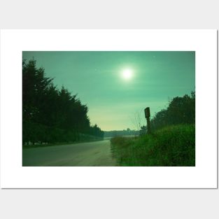 Green Moonlight Posters and Art